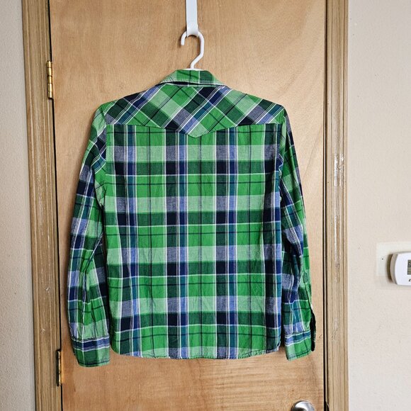 Ditch Plains Plaid Shirt L  Snap Button - Picture 2 of 10